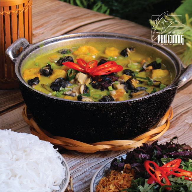 Ốc om chuối đâu